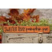 Sweeter Than Pumpkin Pie Engraved Block - 12"