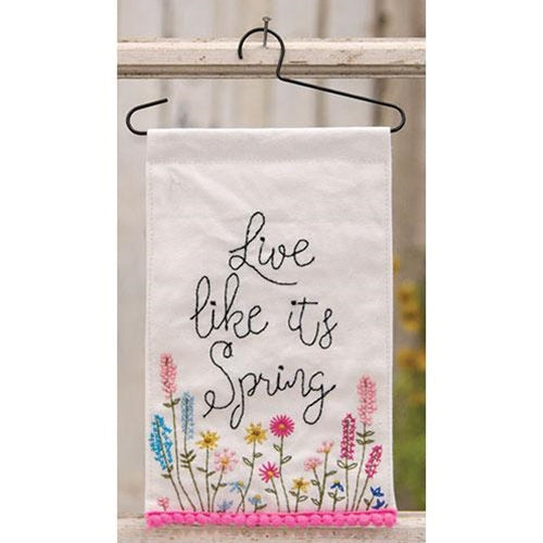 Live Like it's Spring Fabric Hanging
