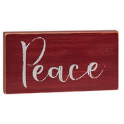 Holiday Script Red Word Block  (4 Count Assortment)