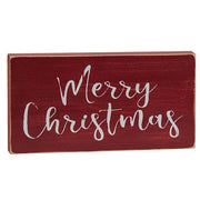 Holiday Script Red Word Block  (4 Count Assortment)