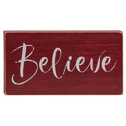 Holiday Script Red Word Block  (4 Count Assortment)