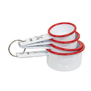 Red Rim Enamel Measuring Cups (Set of 4)