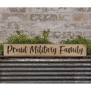 Proud Military Family Engraved Sign - 24"