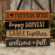 Welcome Fall Engraved Block - 9"