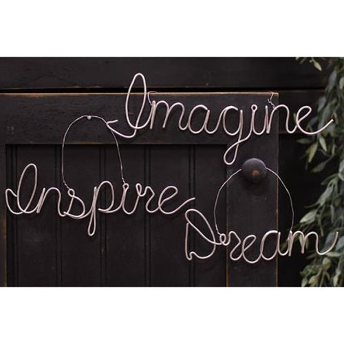 Inspire, Imagine, Dream Script Metal Ornament (3 Count Assortment)
