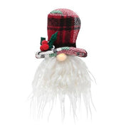 Plaid Santa Gnome Ornament with LED Light (2 Count Assortment)
