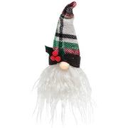 Plaid Santa Gnome Ornament with LED Light (2 Count Assortment)