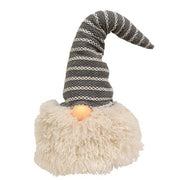 Large Gray Hat Santa Gnome with LED Light Nose
