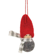 Mini Winter Scarf Wooden Doll Ornament  (2 Count Assortment)