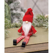 Mini Red Striped Wooden Gnome