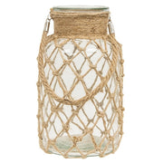 Medium Glass Vase with Rope Net