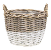 White Dipped Willow Gathering Basket Planters (Set of 3)