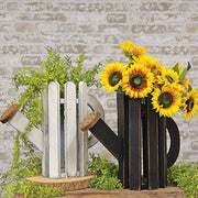Distressed Wooden Picket Watering Can  (2 Count Assortment)