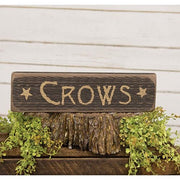 Crows with Stars Distressed Barnwood Sign