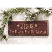 Jesus Is the Reason for the Season Distressed Barnwood Sign