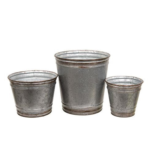 metal bucket plant pots Farmabilia