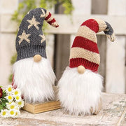 Americana Gnome with Flag Knit Hat  (2 Count Assortment)