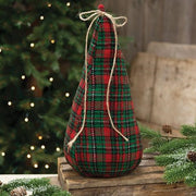 Stuffed Green & Red Plaid Christmas Tree - 13.5"