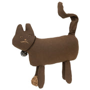 Stuffed Brown Primitive Cat with Yarn Ball