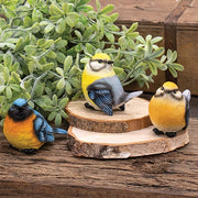 Mini Resin Multicolored Bird  (3 Count Assortment)