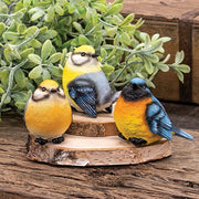Mini Resin Multicolored Bird  (3 Count Assortment)