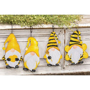 Gnome Bee Metal Ornament (4 Count Assortment)