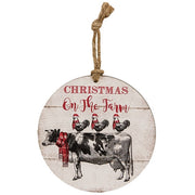 Christmas on the Farm Round Ornament  (2 Count Assortment)