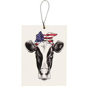 Americana Bandana Cow Ornament