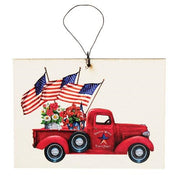 Frontier Woman Flower Market Truck Ornament
