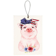 Americana Bandana Piggy Ornament