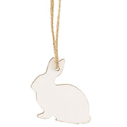 Wooden Bunny & Carrot Ornaments (Set of 6)