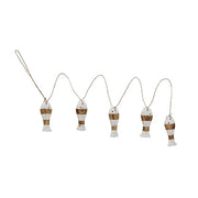 Distressed Wooden Fish Garland  (6 Count Assortment)