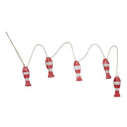 Distressed Wooden Fish Garland  (6 Count Assortment)