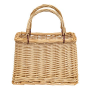 Natural Willow Tapered Basket with Handles