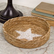Natural Jute Candle Tray with Star