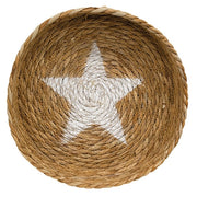 Natural Jute Candle Tray with Star