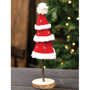 Santa Tiered Felted Tree - Small