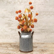 Distressed Metal Ribbed Milk Can - Small