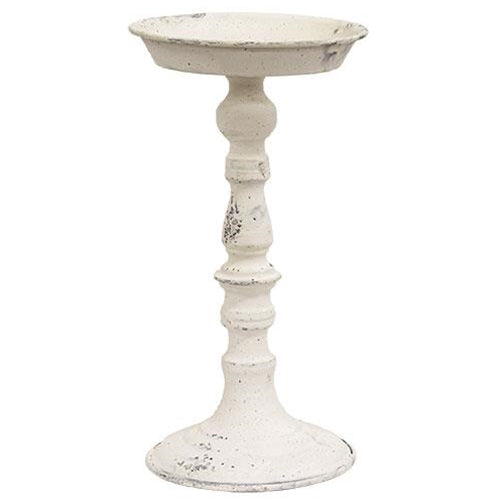 Shabby Chic Pillar Holder - 11.5" H