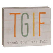 Thank God It's Fall Wood Block