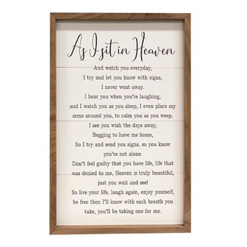 As I Sit in Heaven Framed Print - 10x16