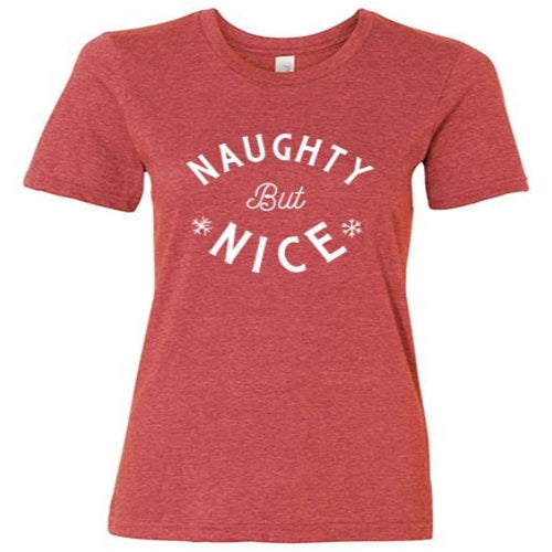 Naughty But Nice T-Shirt - Heather Red - Small