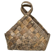 Rustic Woven Gathering Basket with Loop Handles