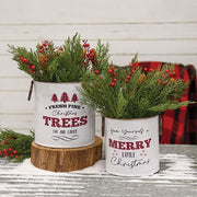 Christmas Lodge Buckets (Set of 2)