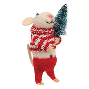 Christmas Mouse Felted Ornament