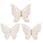 Distressed White Resin Butterfly Shelf Sitter  (3 Count Assortment)