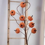 Orange Burlap Pumpkin Pick - 30.5"