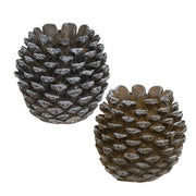Resin Pinecone Taper Holder  (2 Count Assortment)