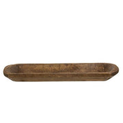 Carved Wood Small Bread Bowl