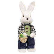 Mr. & Mrs. Gingham Fabric Bunnies  (2 Count Assortment)